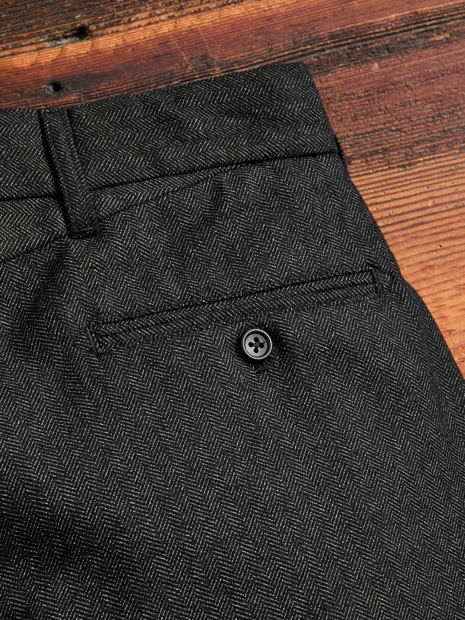 Printed Wool Andover Pants in Charcoal - 10