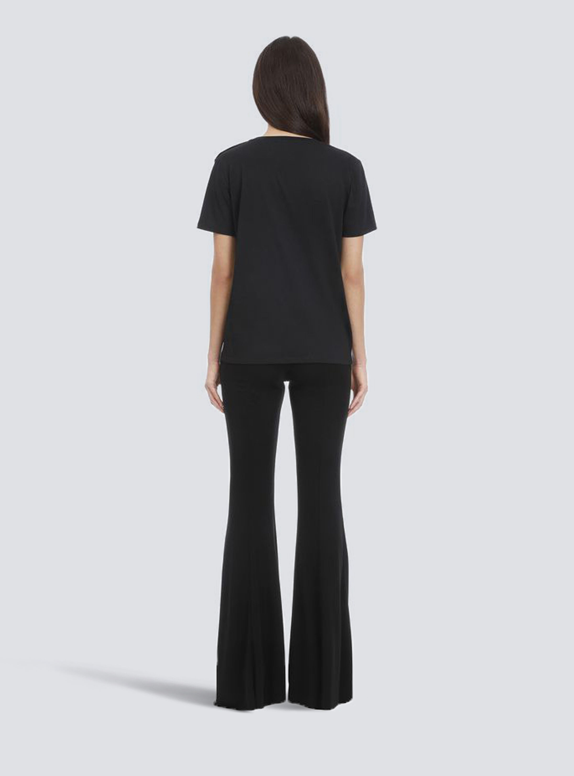 Cotton T-shirt with Balmain logo print - 4