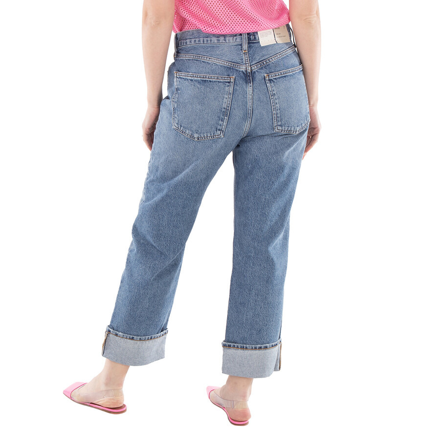 Agolde Ladies Fran Invention Low Slung Straight Jeans - 4