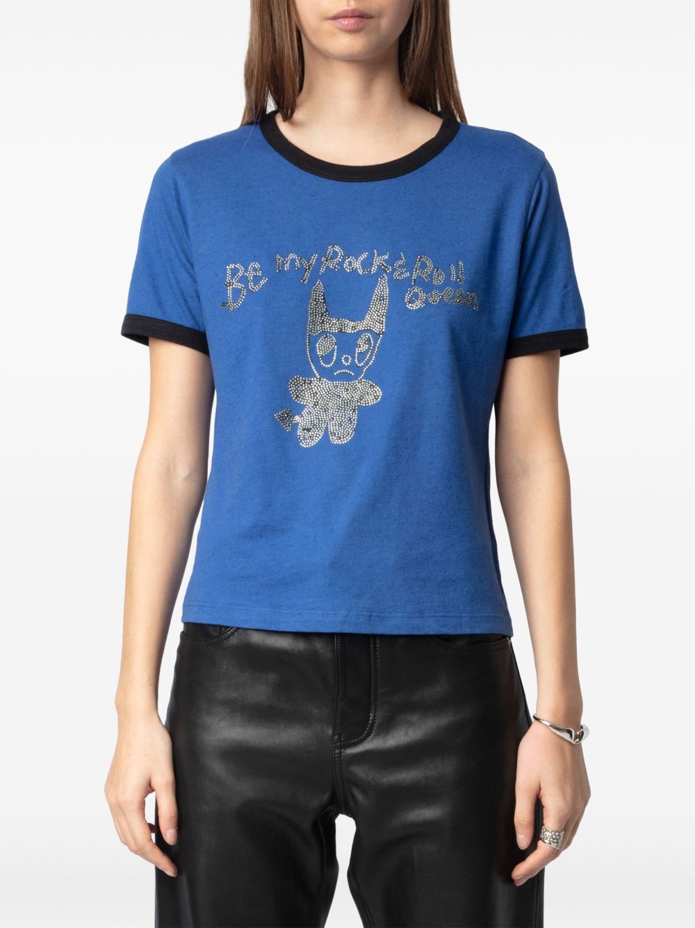 crystal-embellished T-shirt - 3