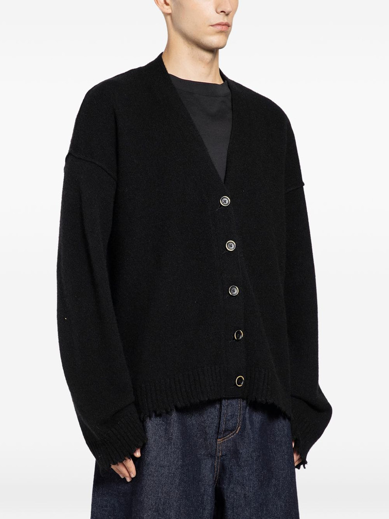 UMA WANG frayed over cardigan outlook