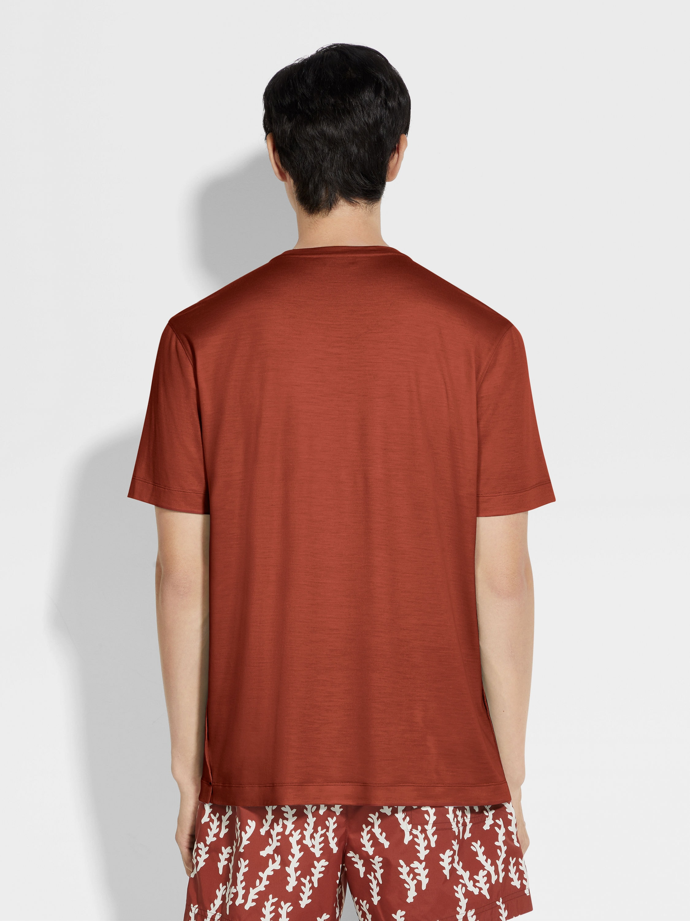 BRICK RED VELLUS AUREUM T-SHIRT - 5