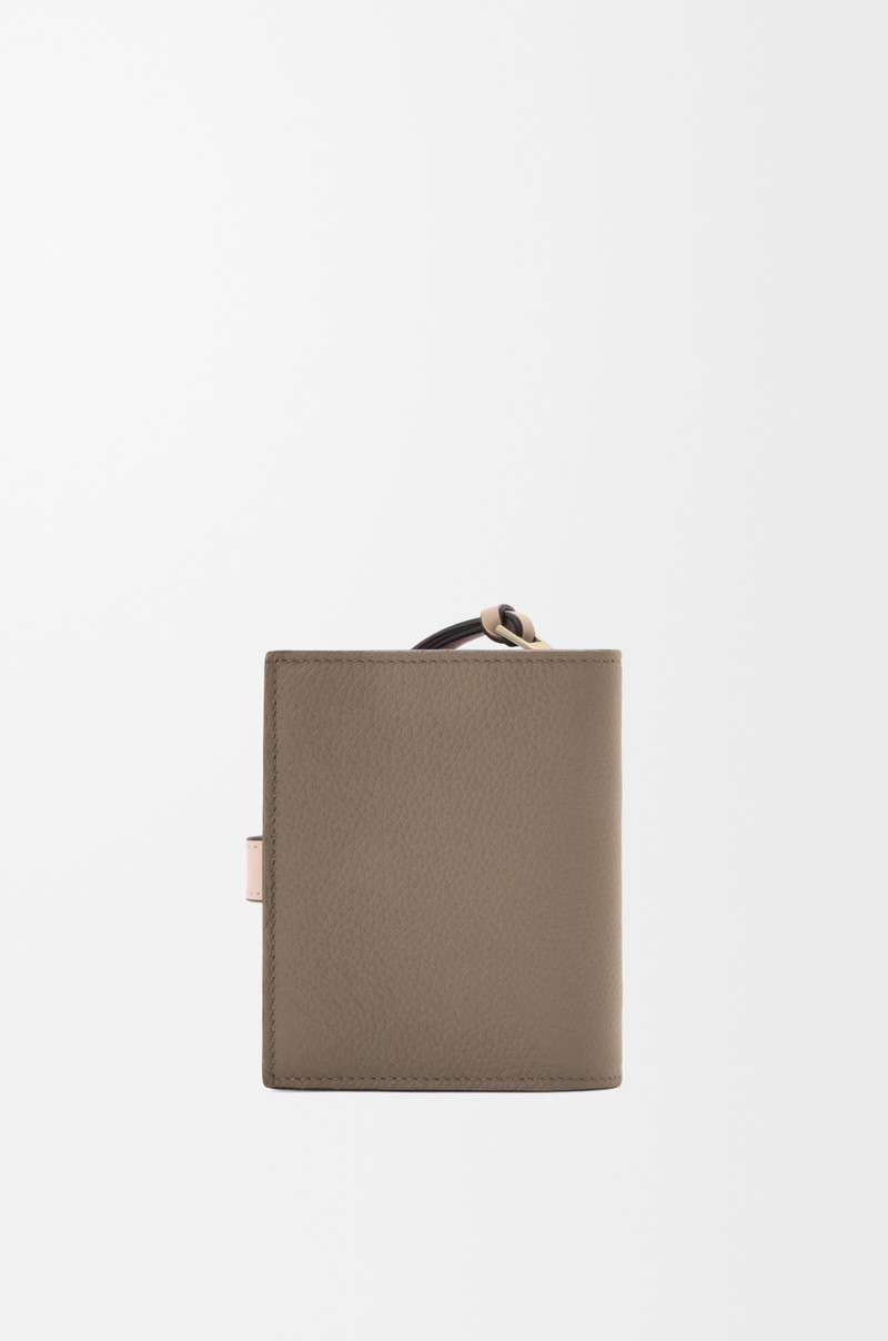 Compact zip wallet in soft grained calfskin 4