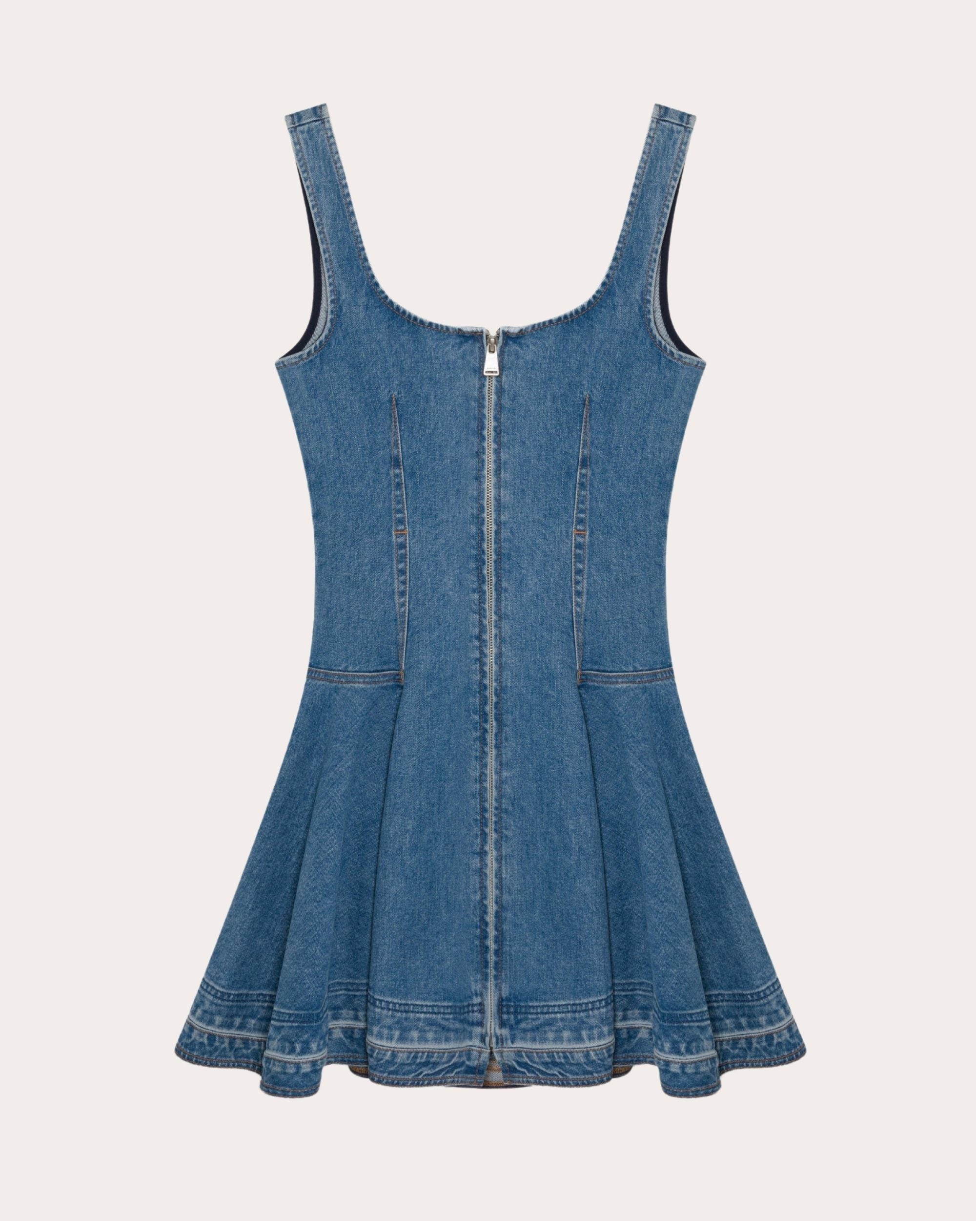 Eleodra Denim Fit & Flare Mini Dress - 5