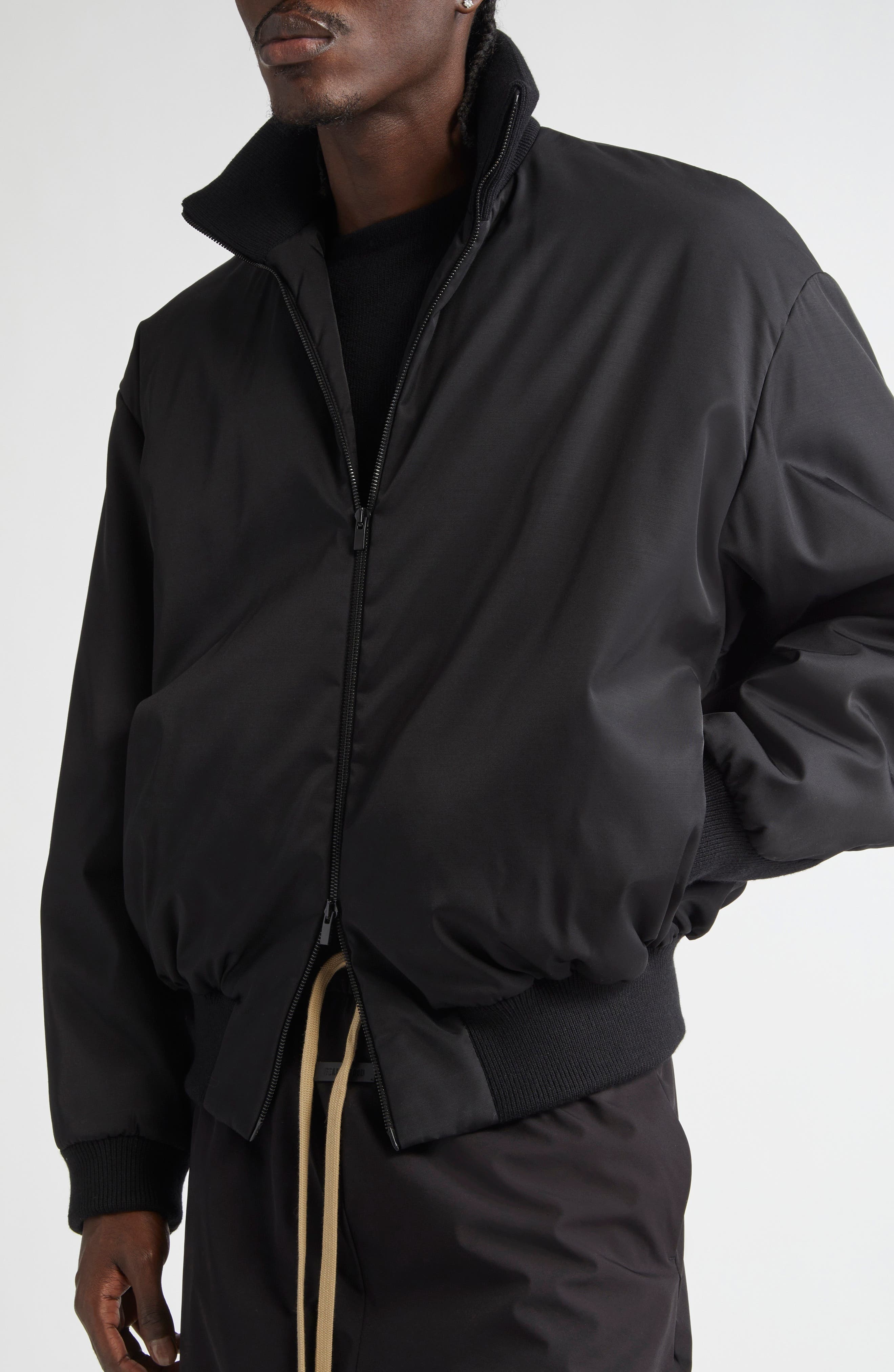 Fear of God High Neck Bomber Jacket in Black at Nordstrom - 5