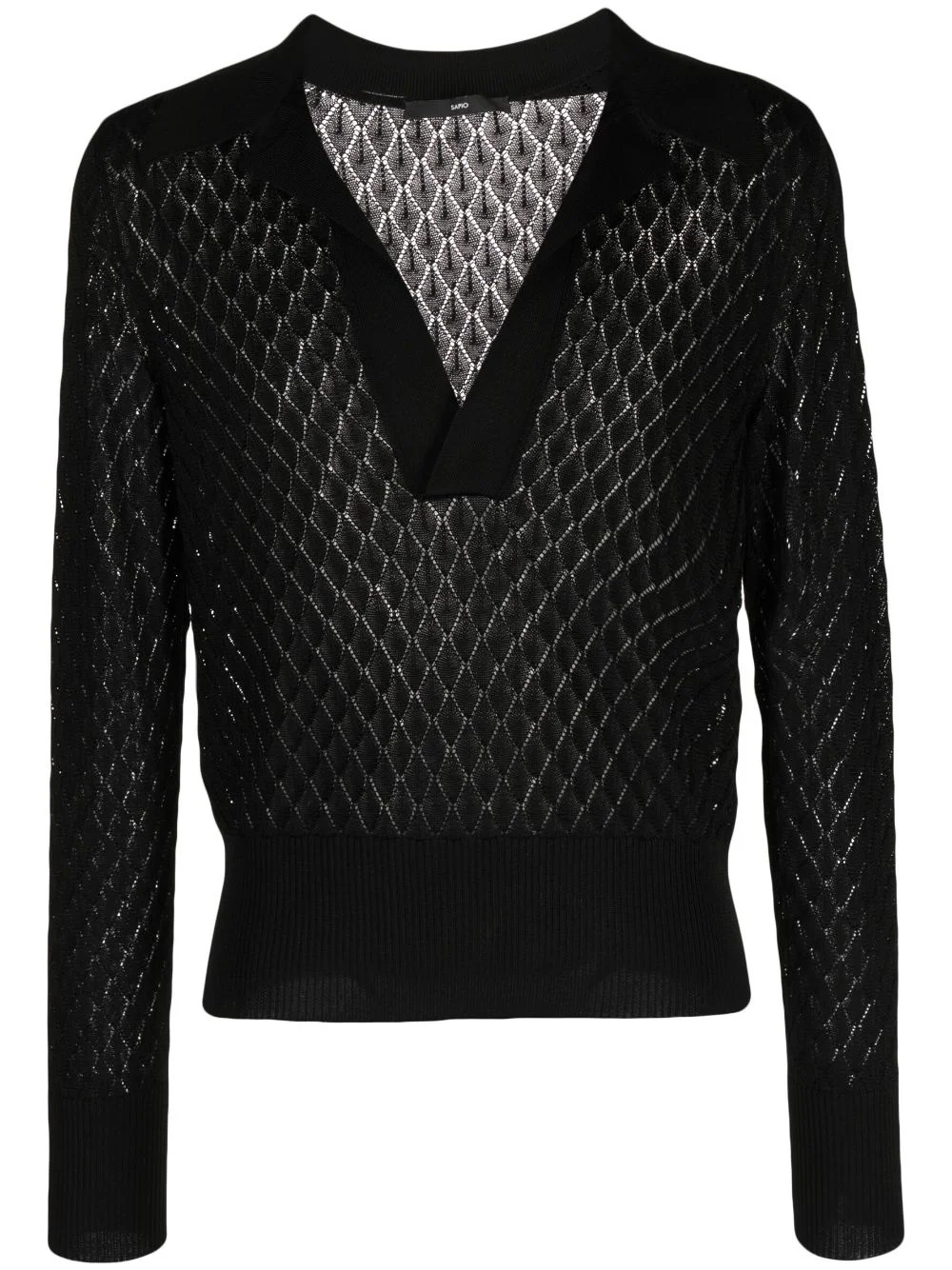 V-neck knitted jumper - 1