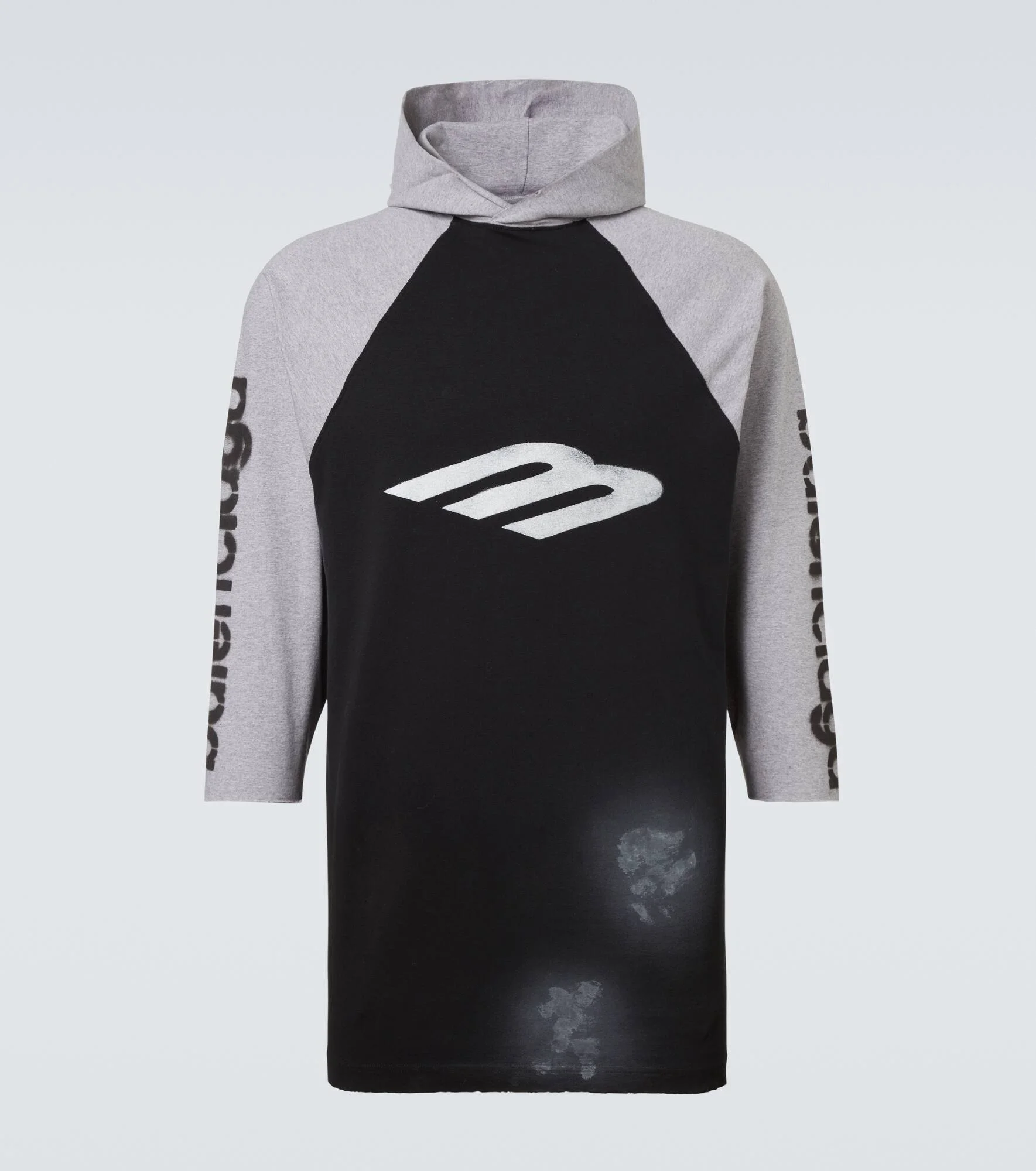 Hooded cotton-blend jersey T-shirt - 1
