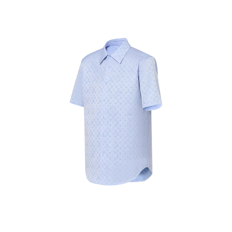 Monogram Short-Sleeved Cotton Shirt 2