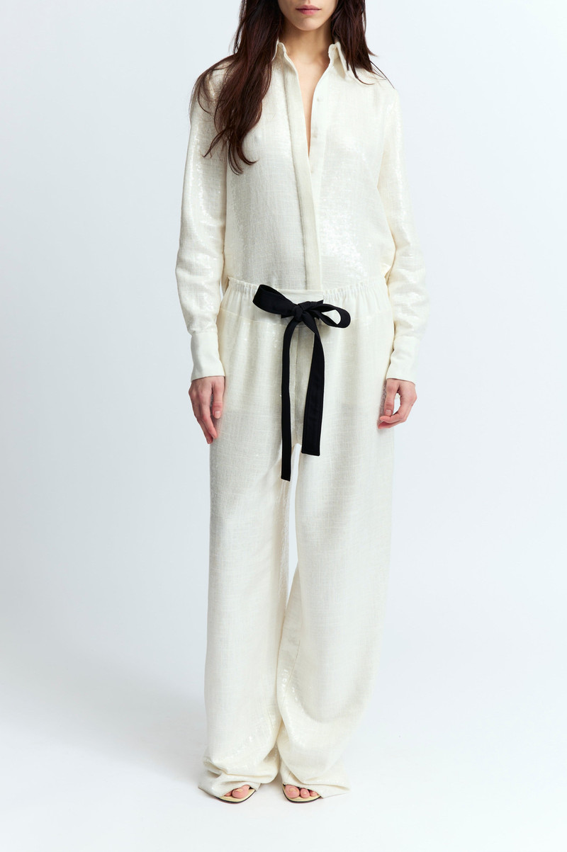 16ARLINGTON IMA TROUSERS IN LINEN SEQUIN outlook