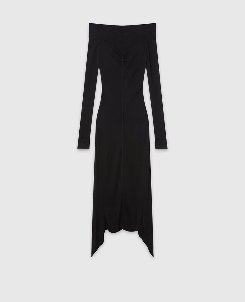 Sheer Long-Sleeve Mesh Maxi Dress 1