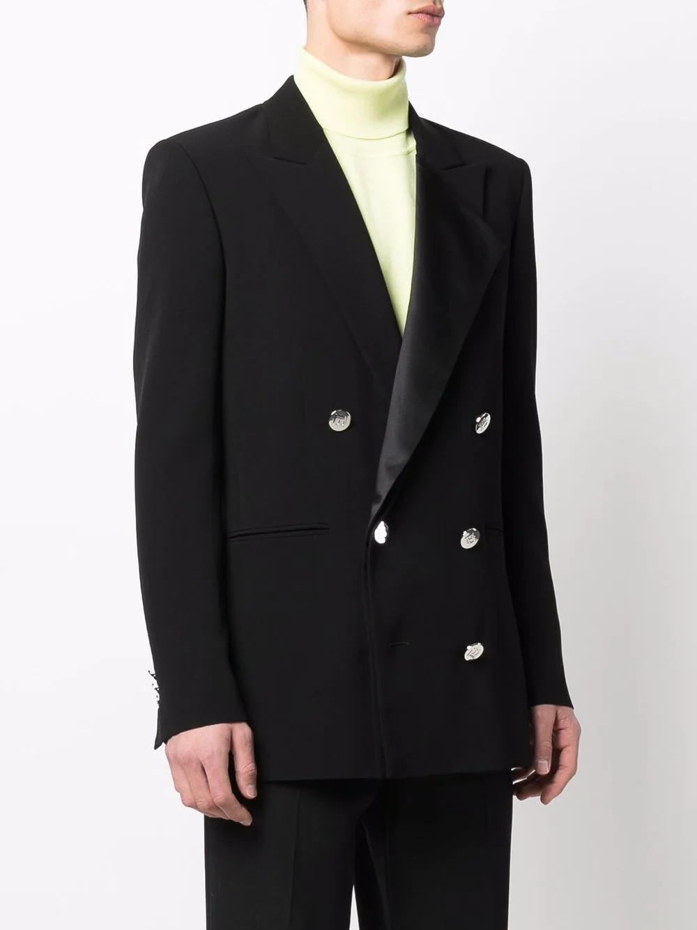 peak-lapels double-breasted blazer - 3