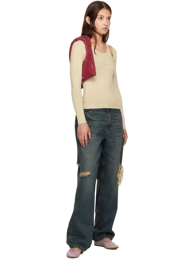 gimaguas SSENSE Exclusive Beige Étoile Sweater outlook