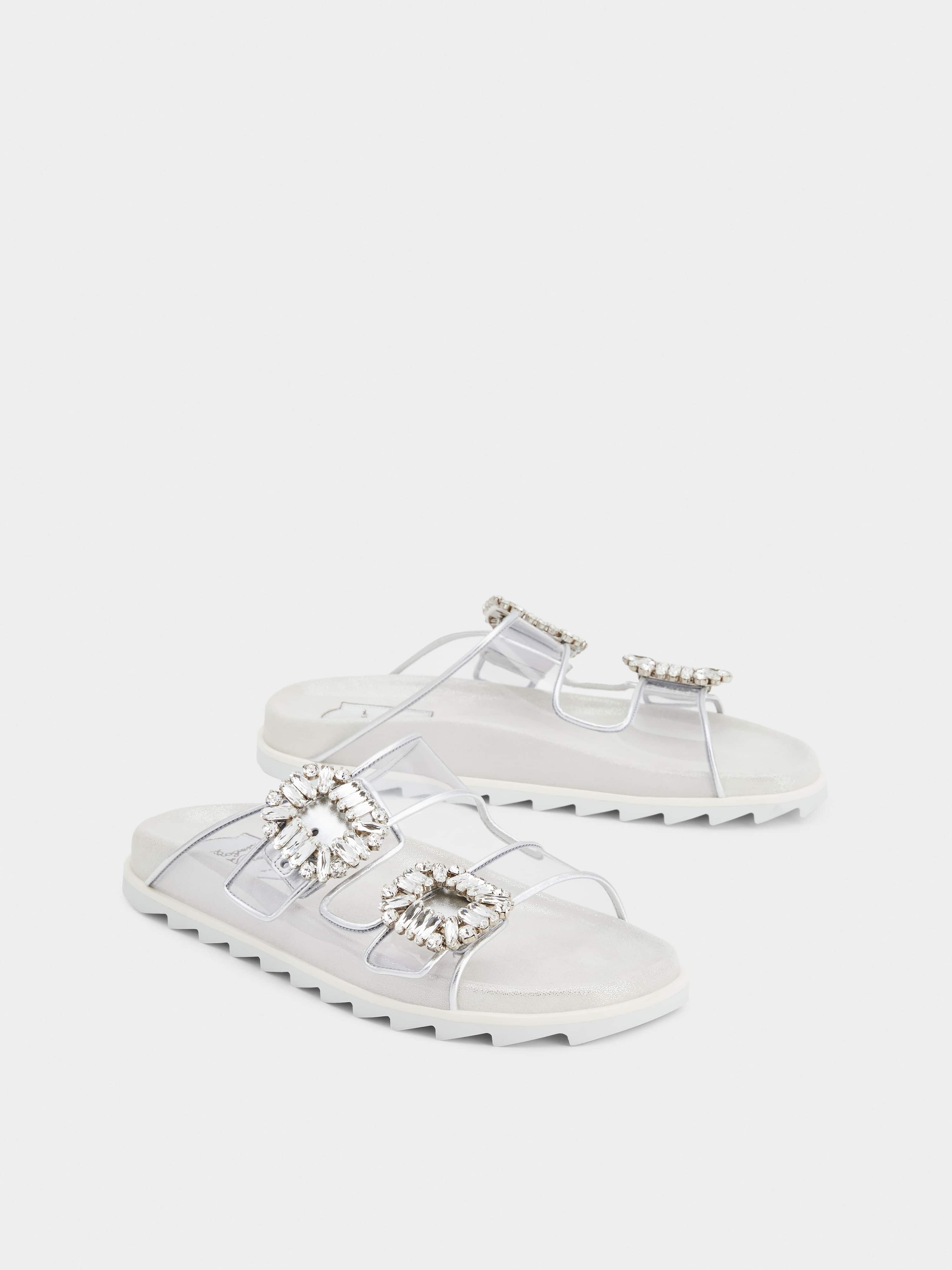 Slidy Viv' Strass Buckle Mules in PVC - 2