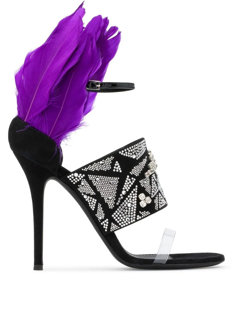 Talia feather-detail sandals 1