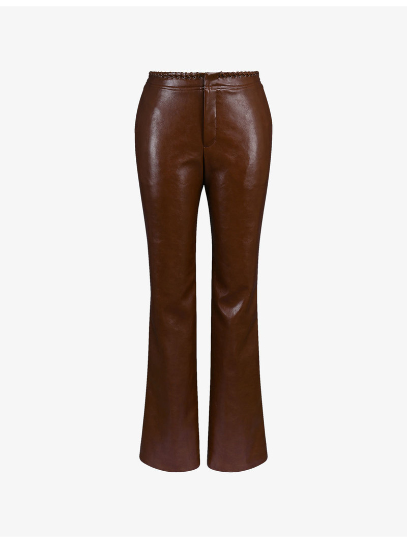 Adara Flared-Leg Faux-Leather Trousers 1