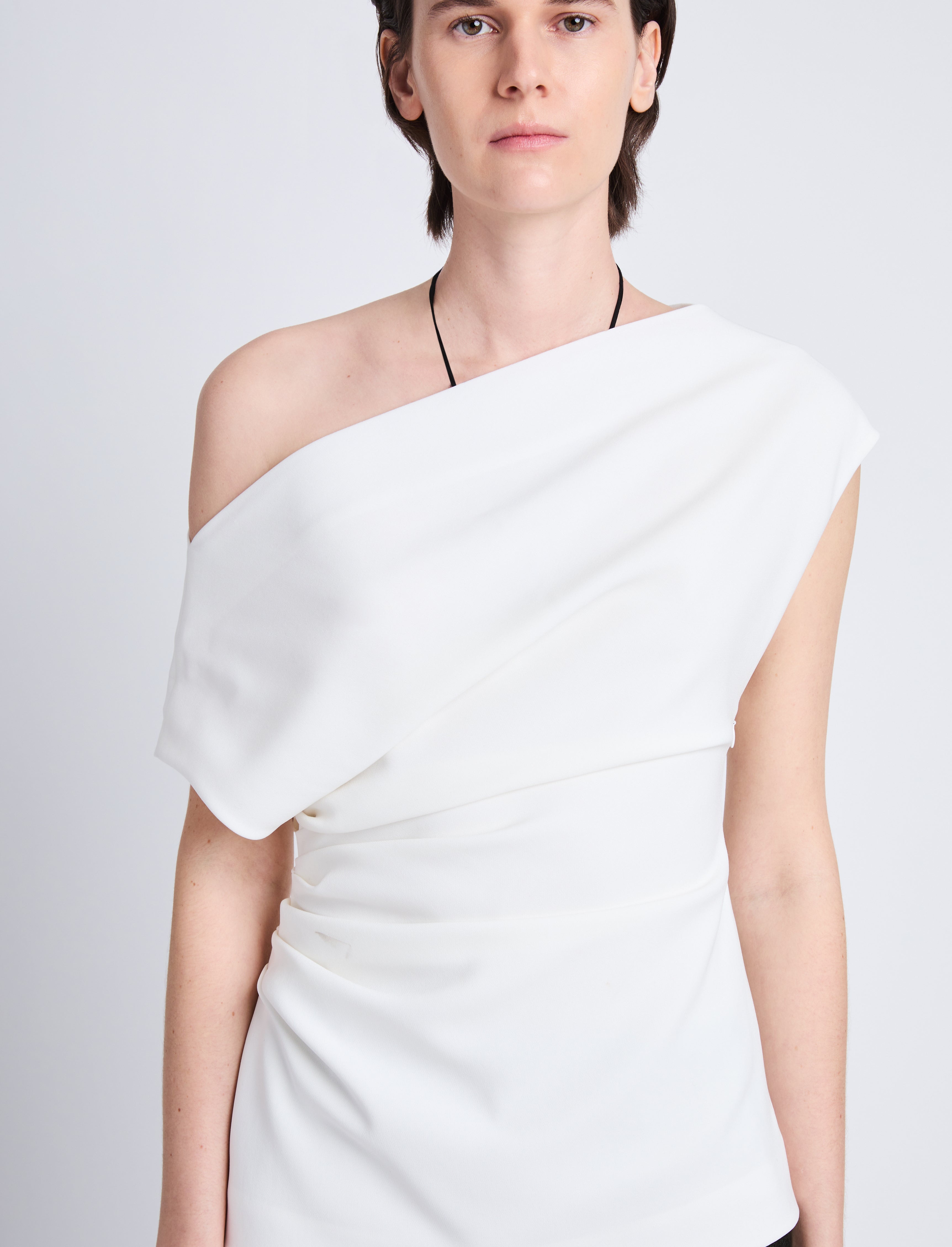 Francesa Off The Shoulder Top in Matte Viscose Crepe - 6