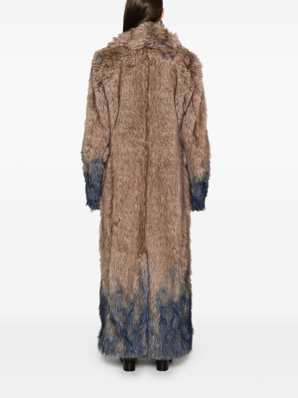 spray faux-fur coat - 4