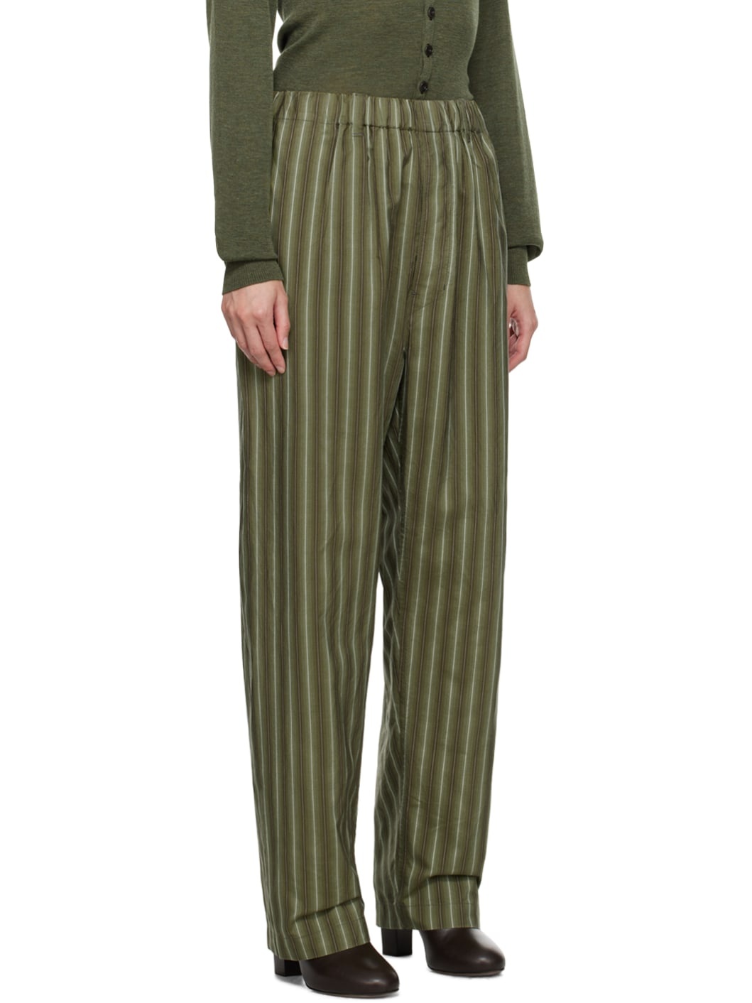 Green Relaxed Lounge Pants - 2