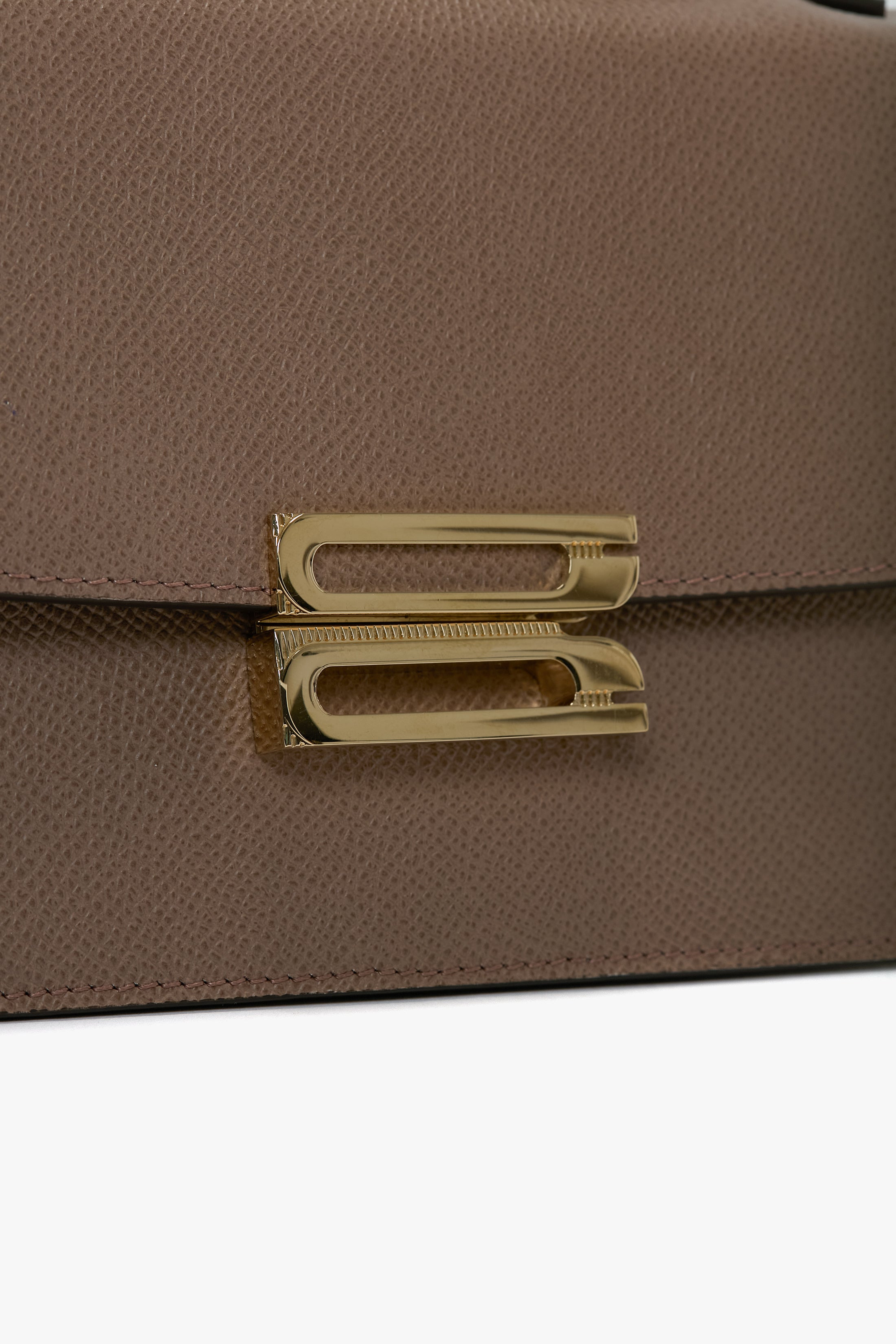 Mini Dorian Bag In Dove Grey Grained Leather - 4