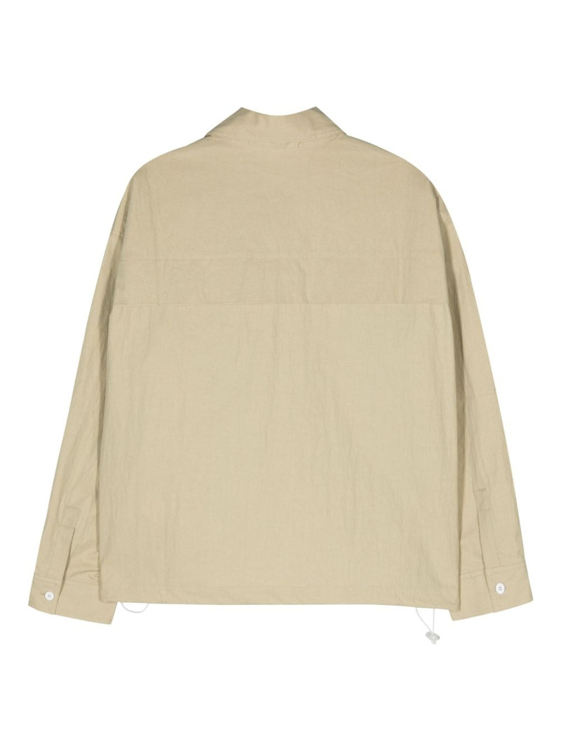 BONSAI Goa Safari pointed-collar crinkled shirt outlook