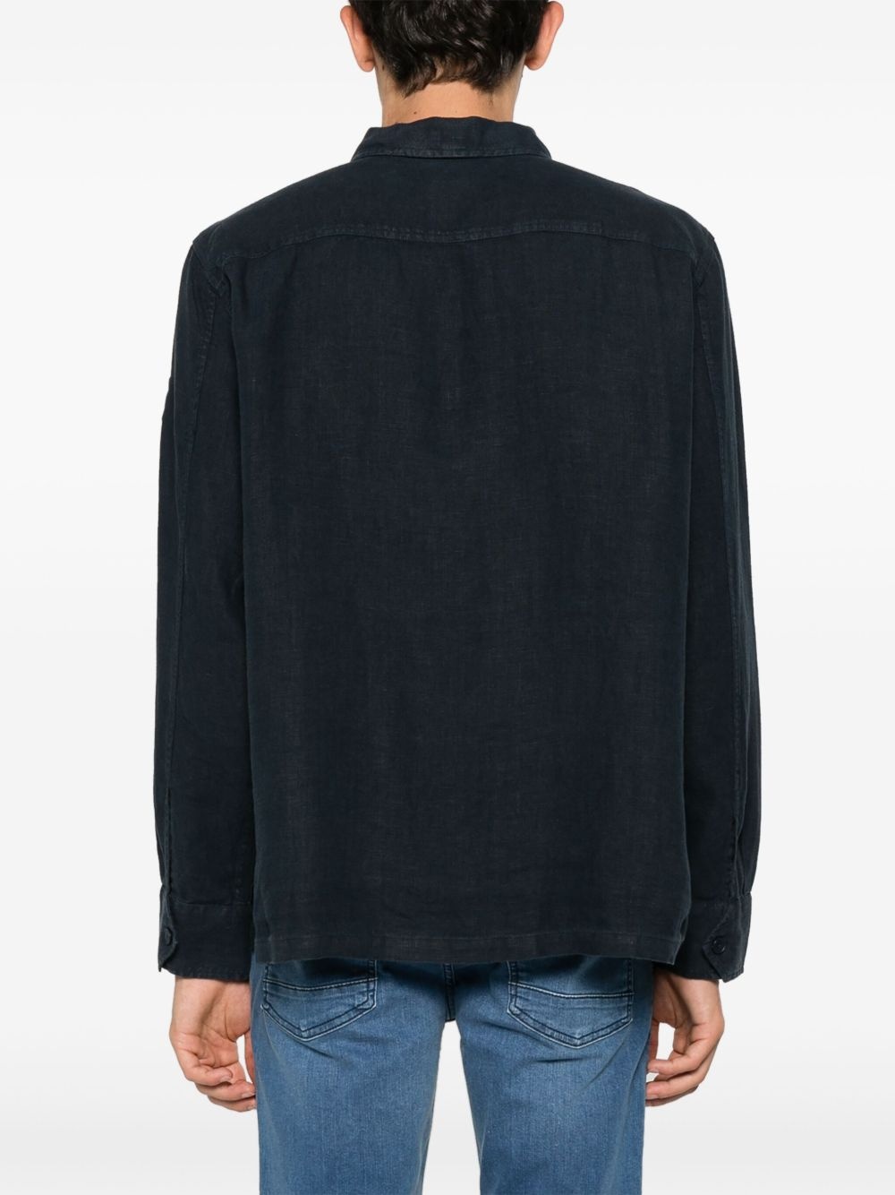 plain linen shirt - 4