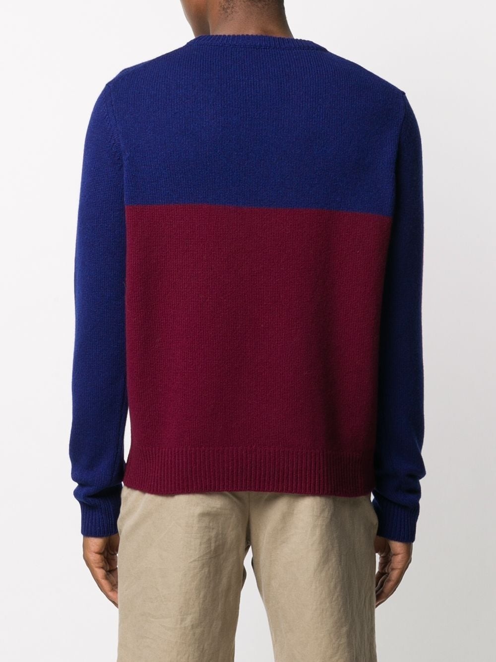 Colour-block Fox Head knitted jumper - 5