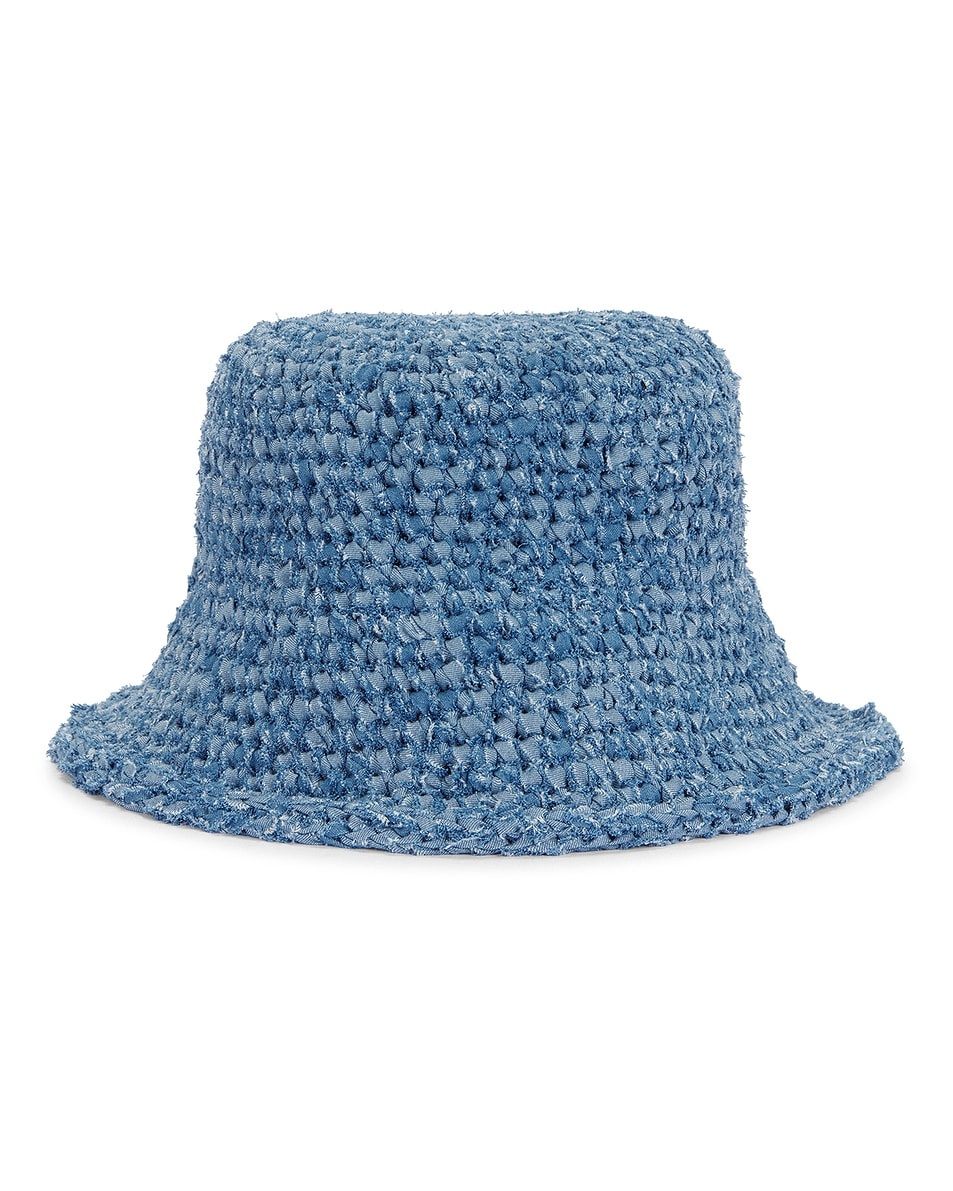 Denim Handknit Bucket Hat - 2