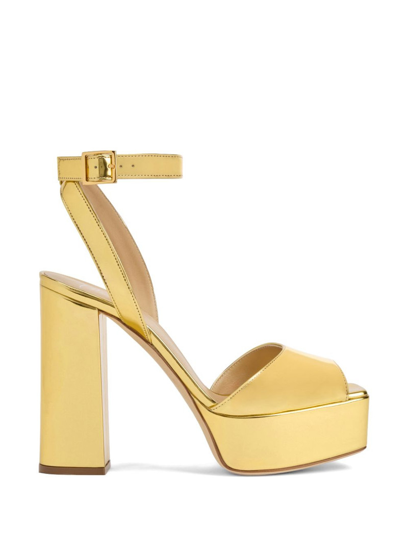 mirror-effect buckle sandals 1