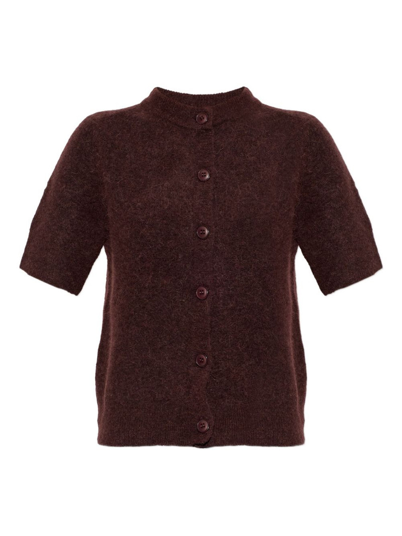 button-fastening short-sleeved cardigan 1