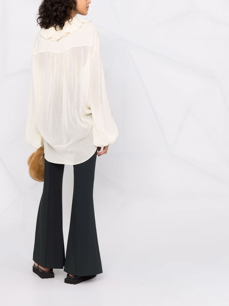 ruffled neck blouse - 4