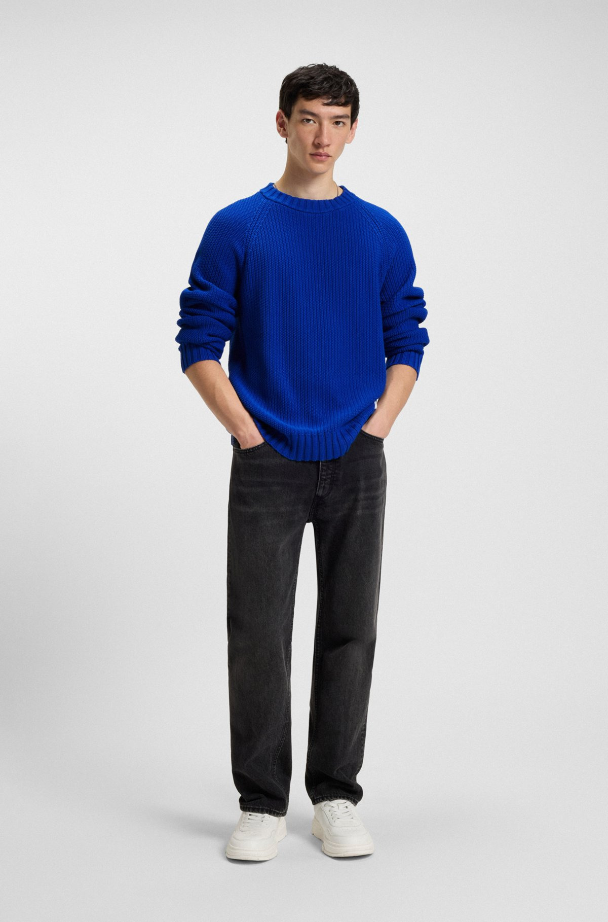 RIB-KNIT SWEATER IN COTTON - 4