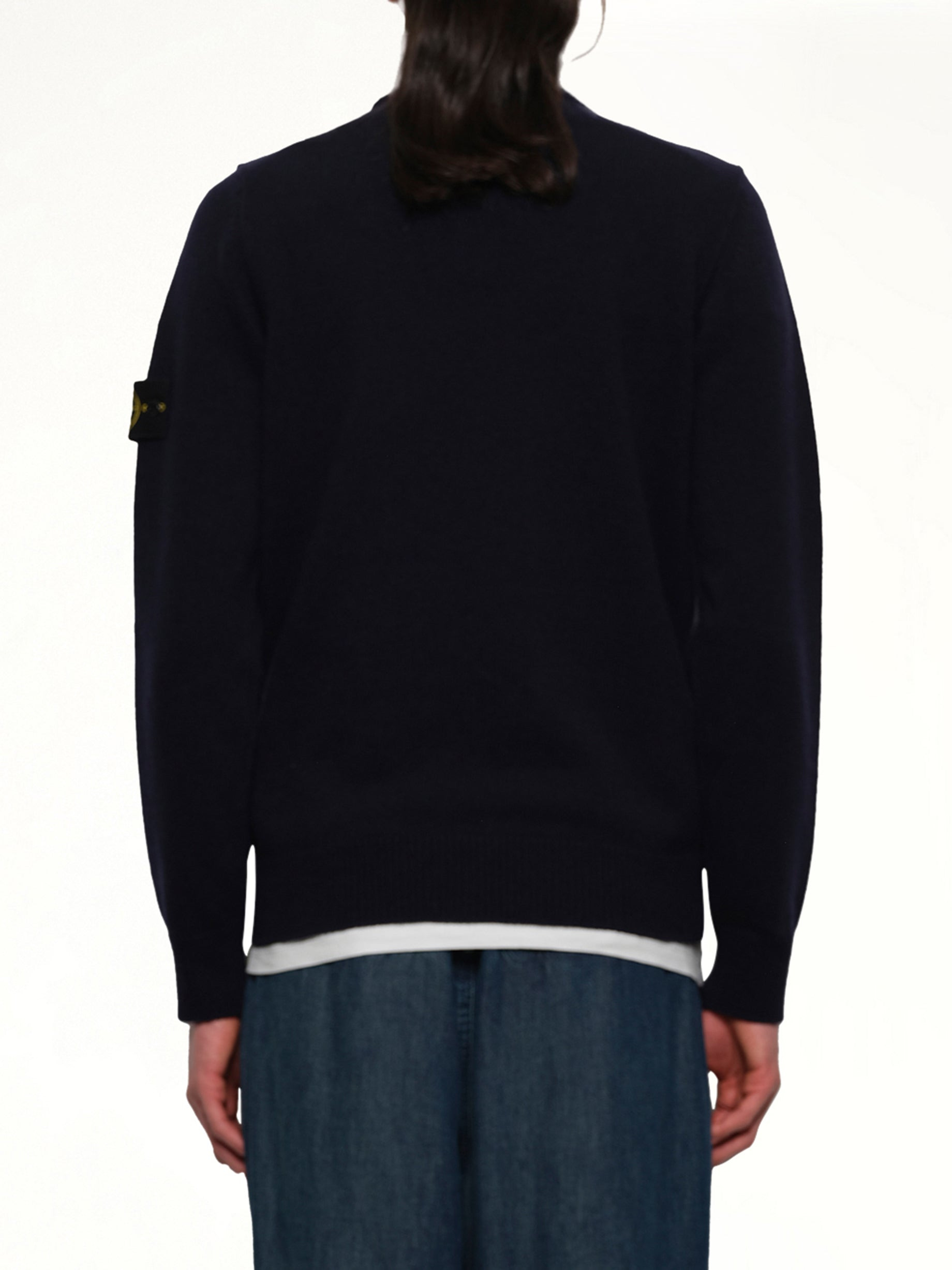 510007 Crewneck Sweater in Navy Blue - 5