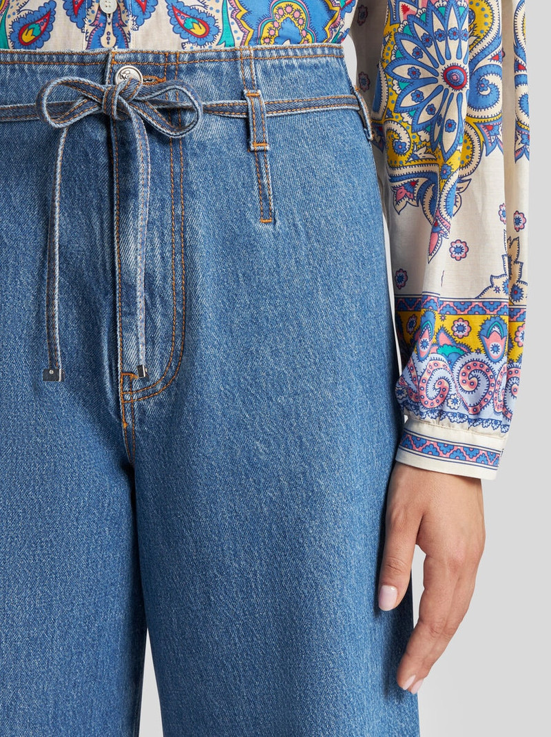 Etro CULOTTE JEANS WITH BELT outlook