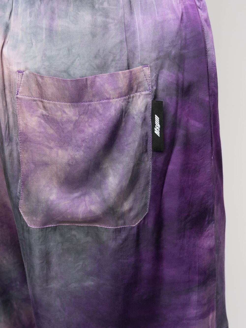 tie-dye track shorts - 5