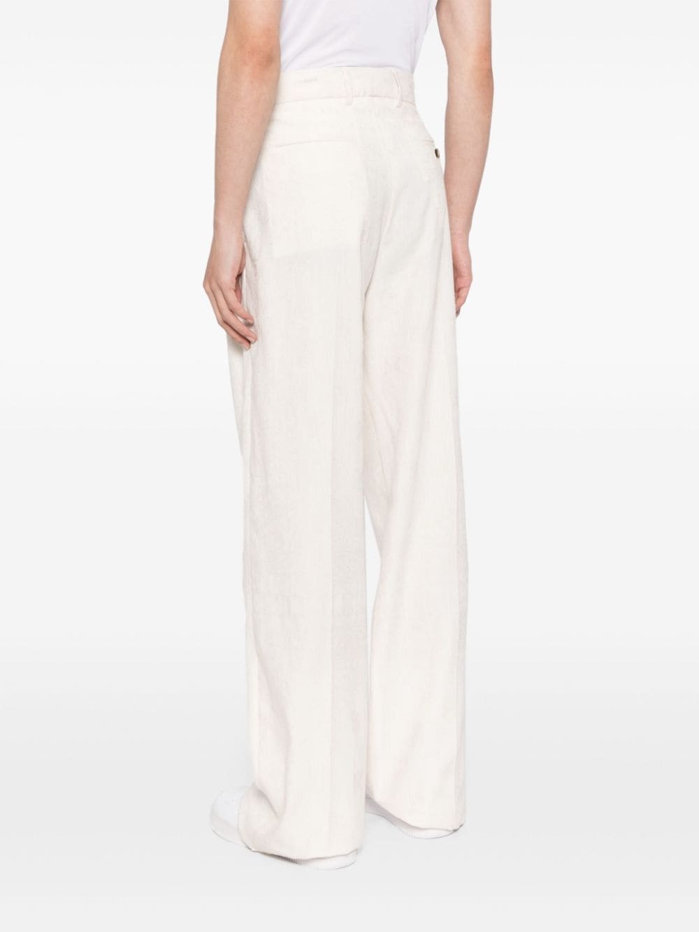 mid-rise wide-leg trousers - 8