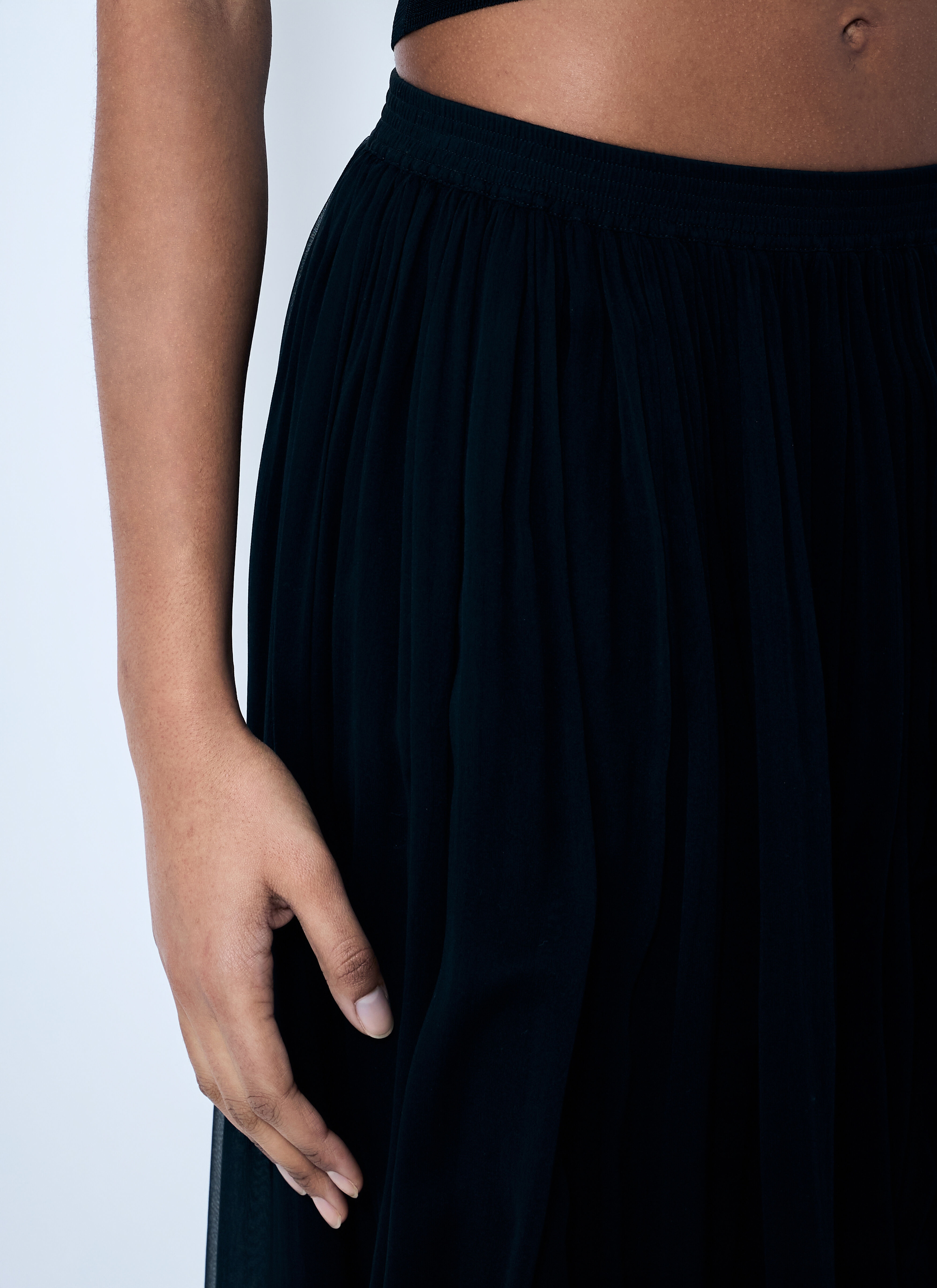 Ruffled Silk Skirt - 5