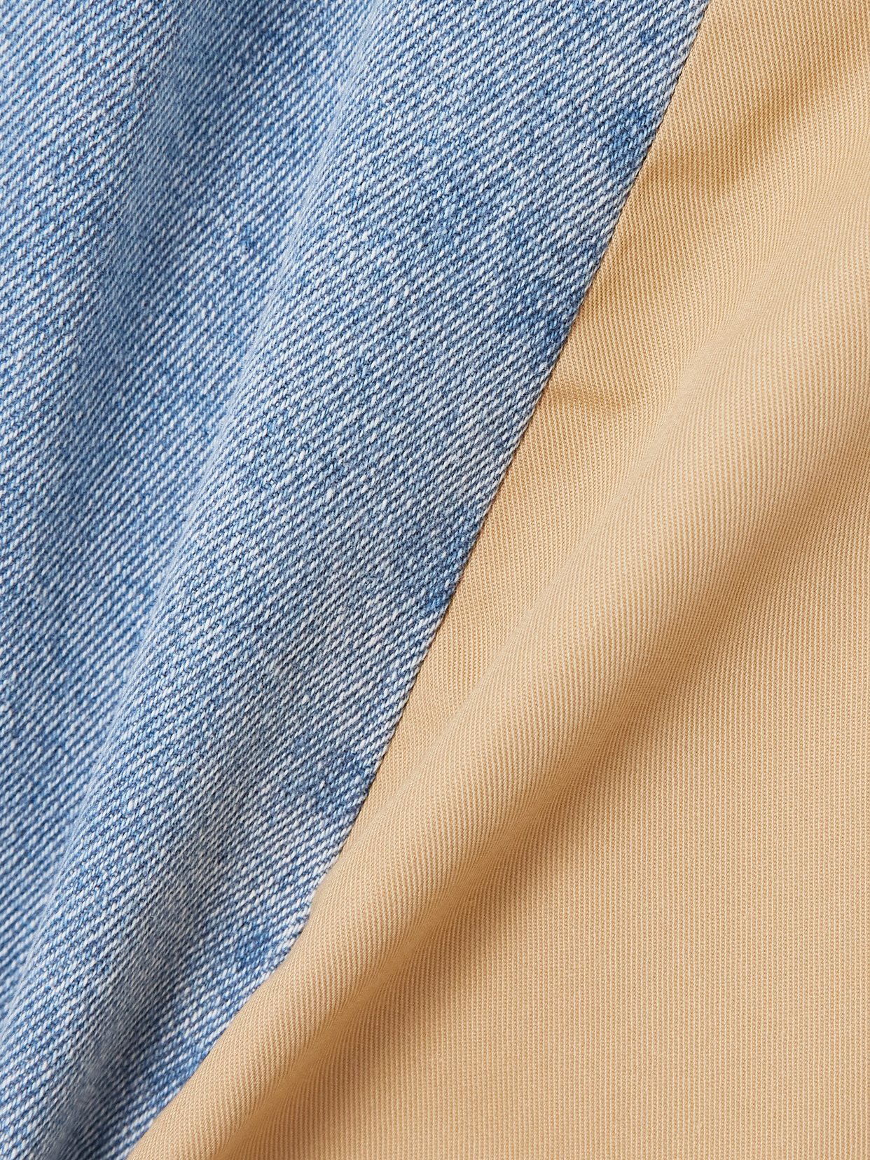 Denibermuda Pleated Cotton-gabardine And Denim Shorts - 5