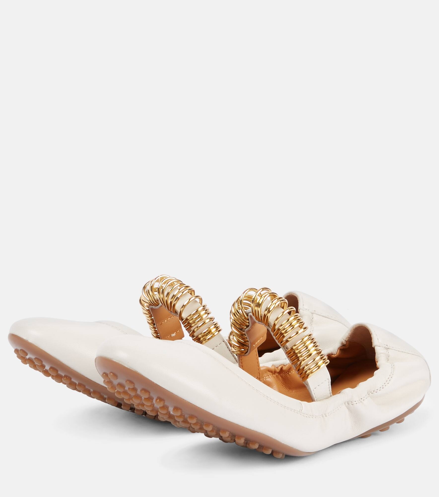 Leather ballet flats - 4
