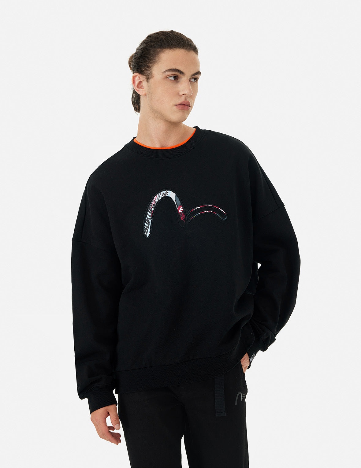 Faux Torn Pattern Oversized Sweatshirts - 5
