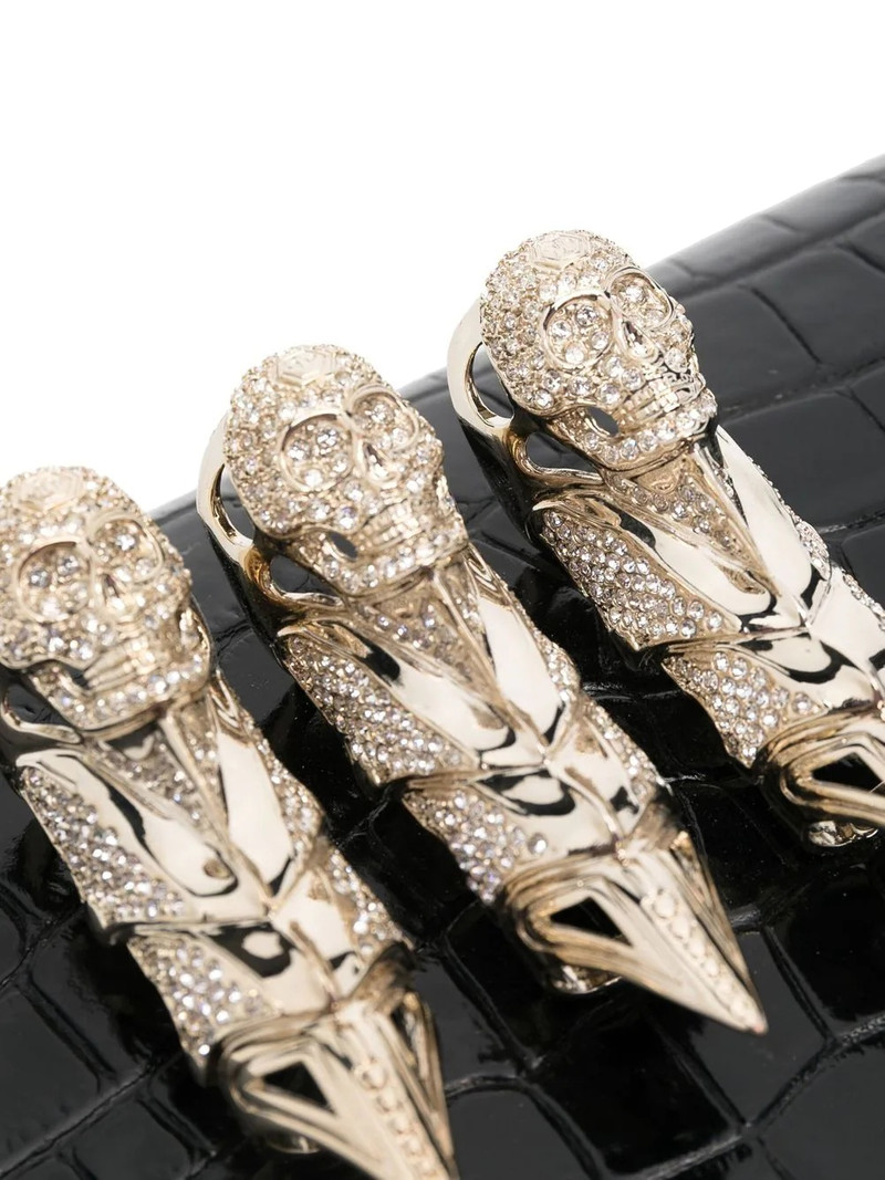 crocodile-embossed crossbody clutch bag 4