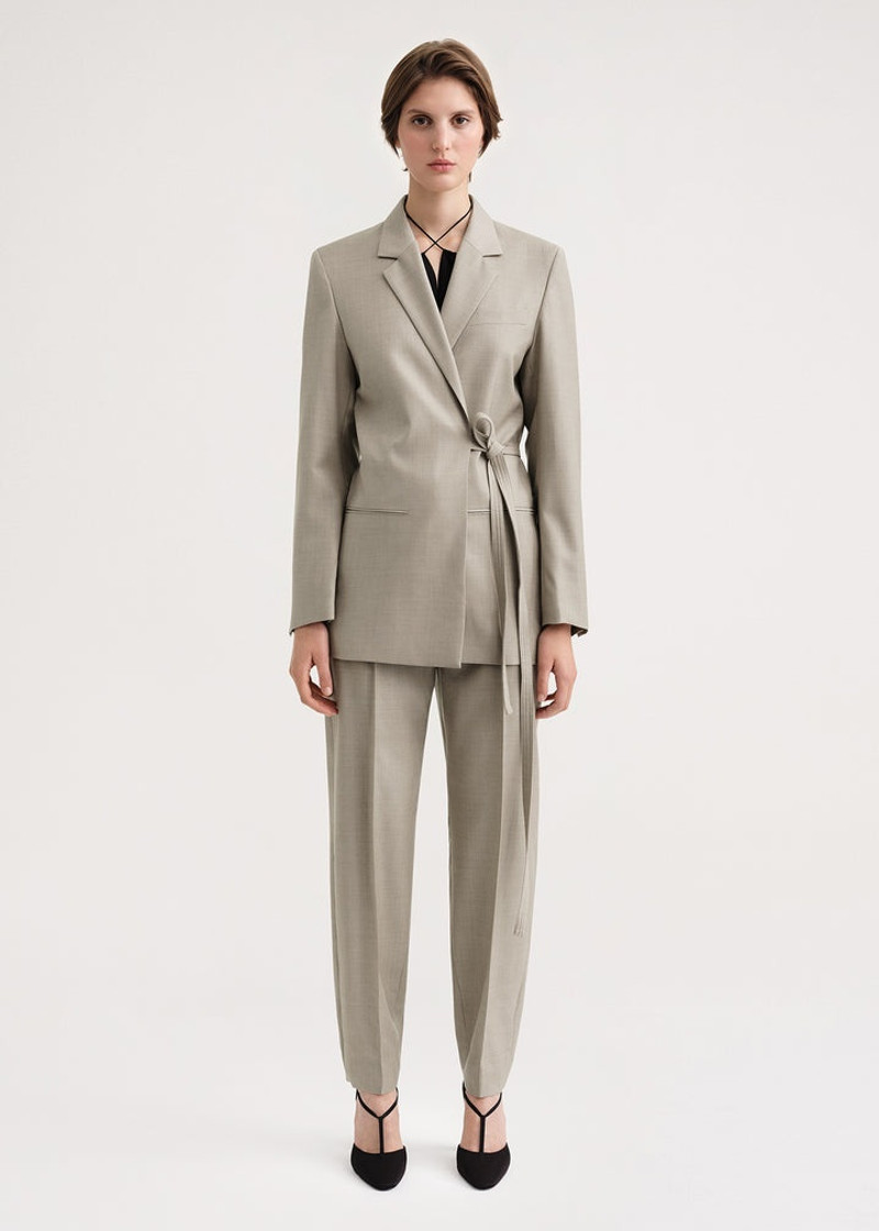 Totême Wool wrap blazer beige outlook