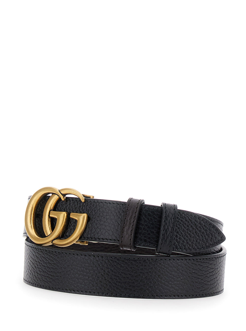 Gucci Men Black Reversible Belt With Buckle With Double G Logo In Leather Man - 2