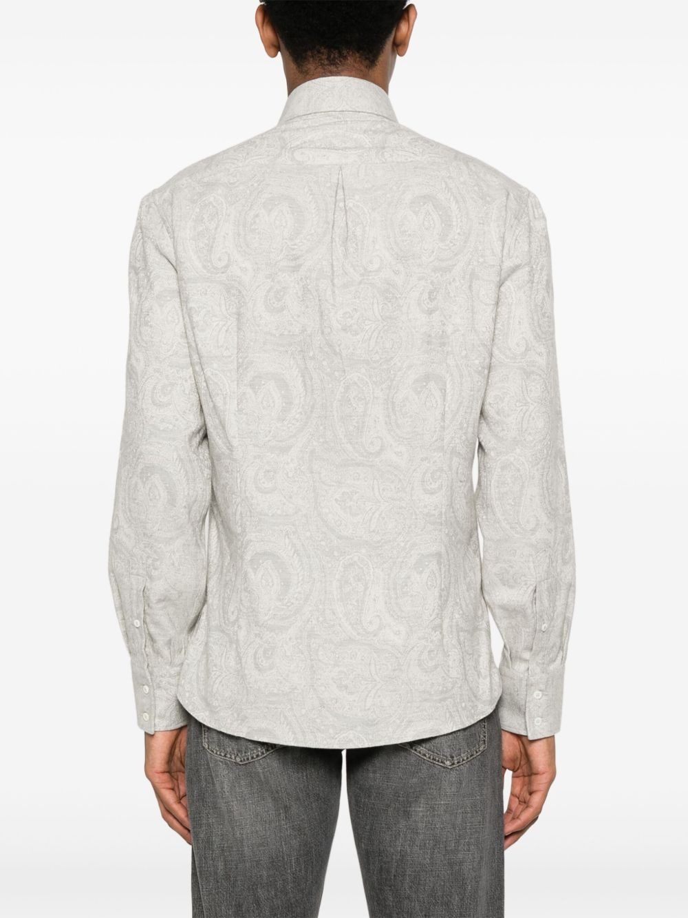 paisley-jacquard shirt - 4