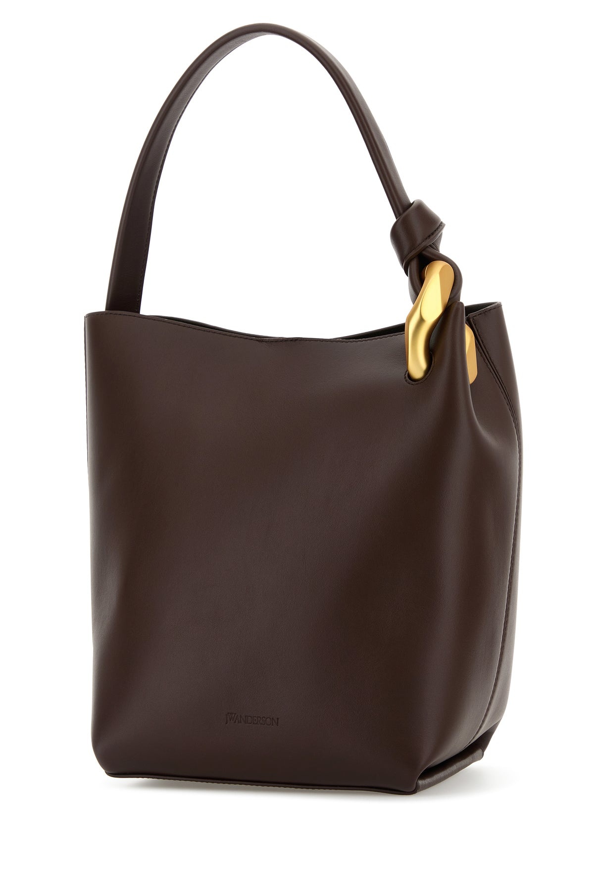 Chocolate leather bucket bag - 2
