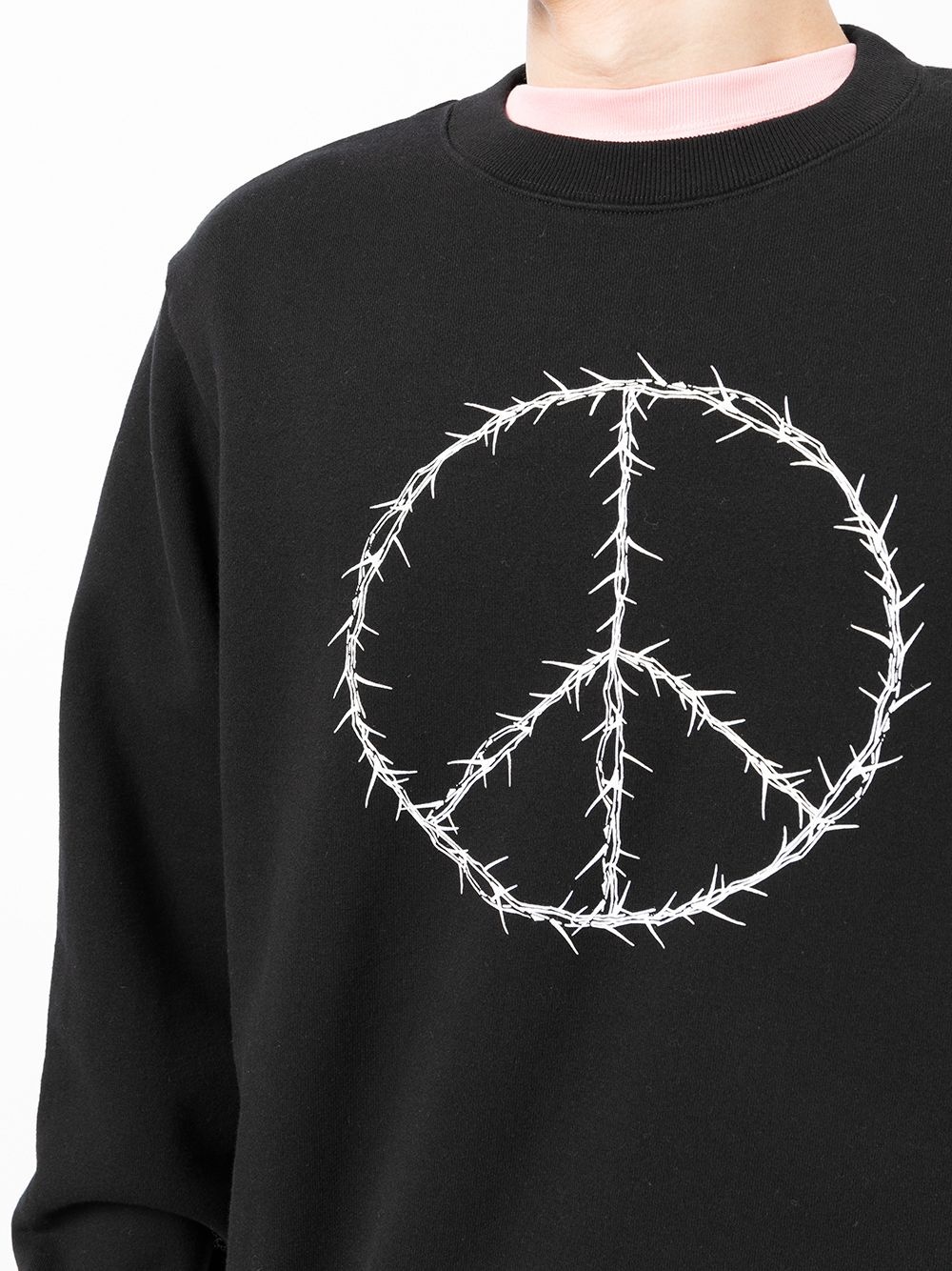 Peace symbol-print sweatshirt - 5