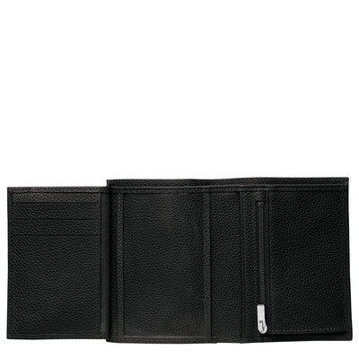 Longchamp Le Foulonné Wallet Black - Leather outlook