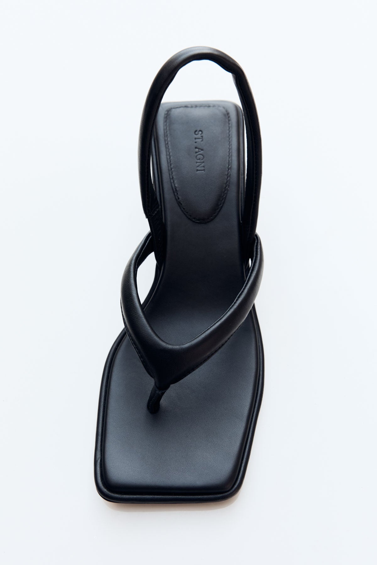 Sling Back Thong Heel - Black - 3