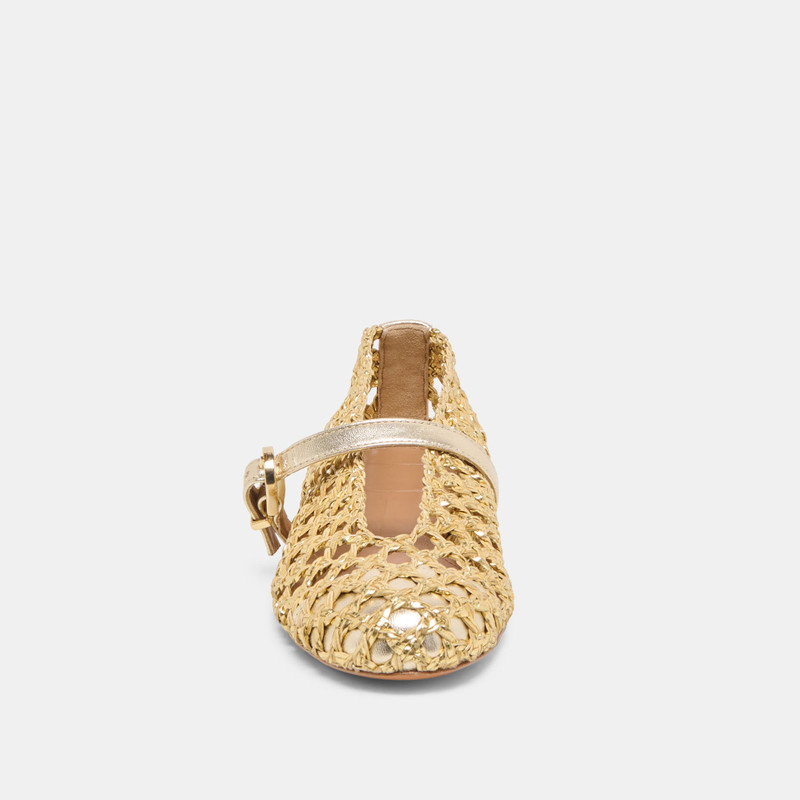 DOVER BALLET FLATS GOLD WOVEN STELLA 6
