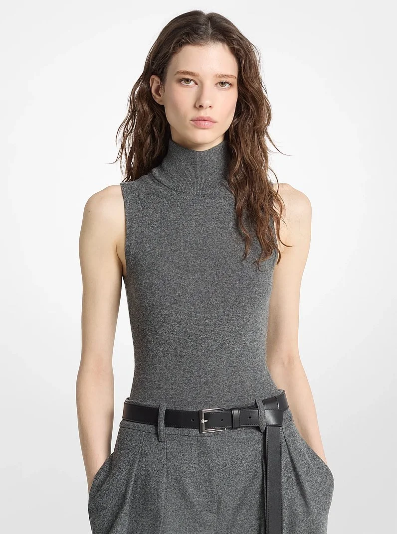Cashmere Blend Turtleneck Bodysuit - 1