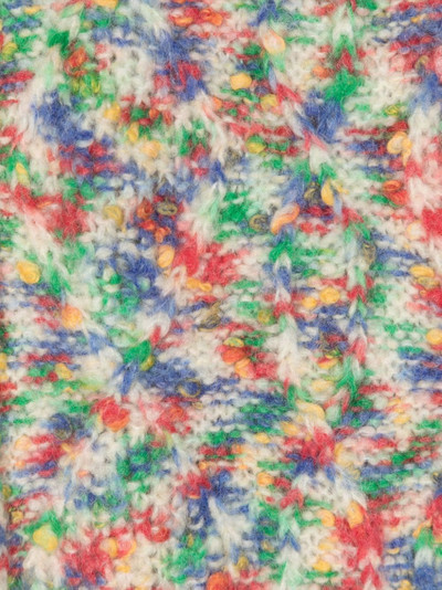 A.P.C. abstract-pattern crochet-knit scarf outlook